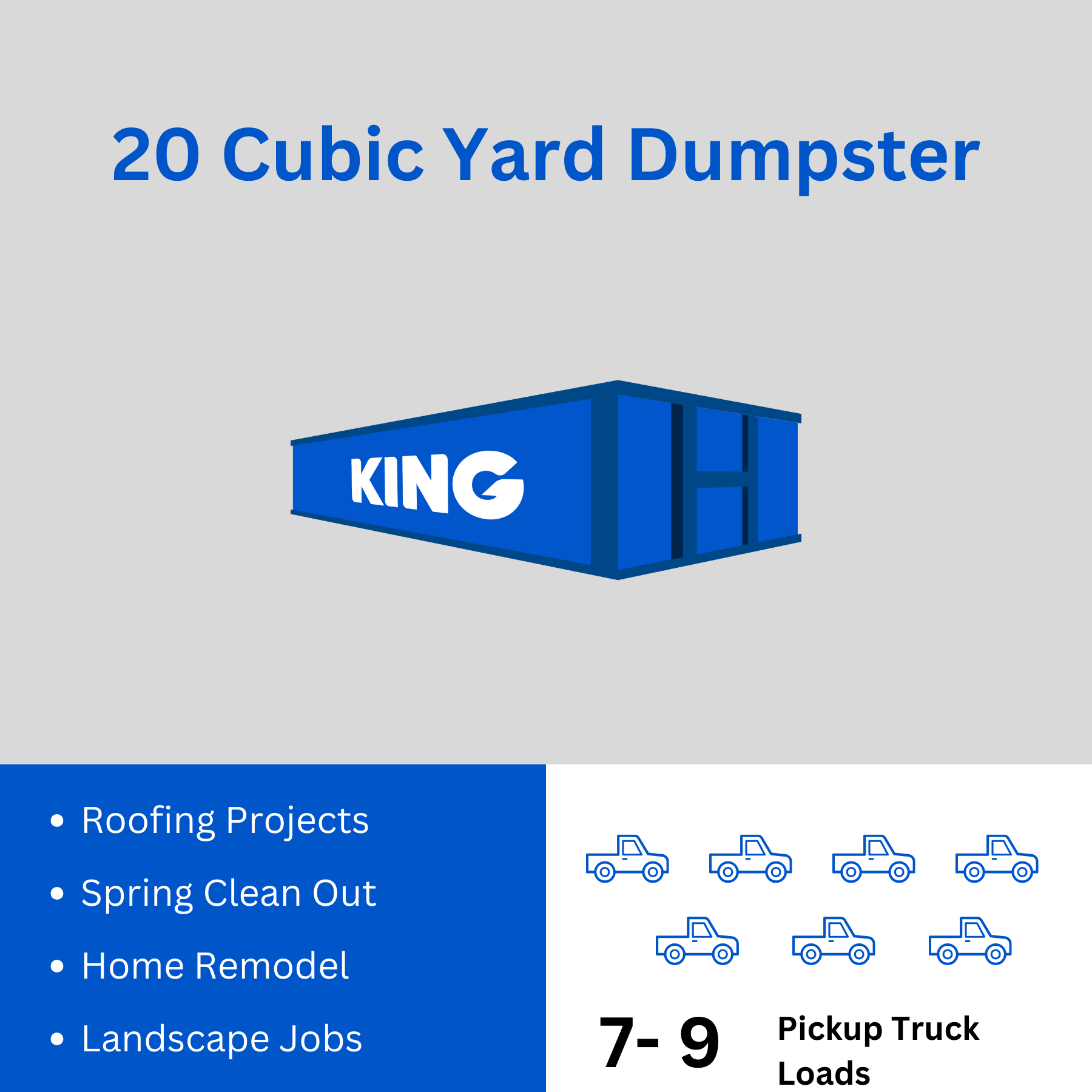 20 cubic yard dumpster