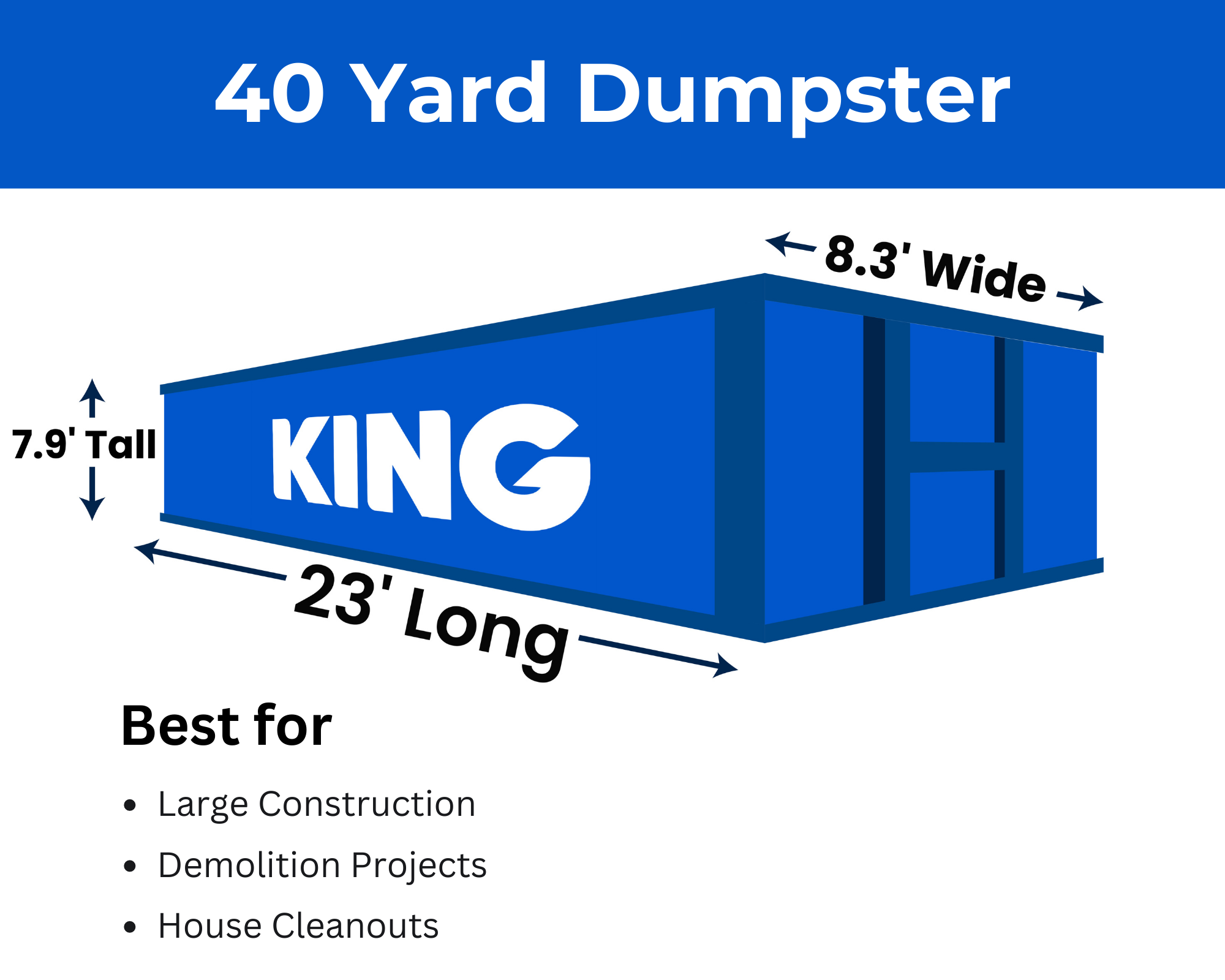 40 yard dumpster graphic best for uses