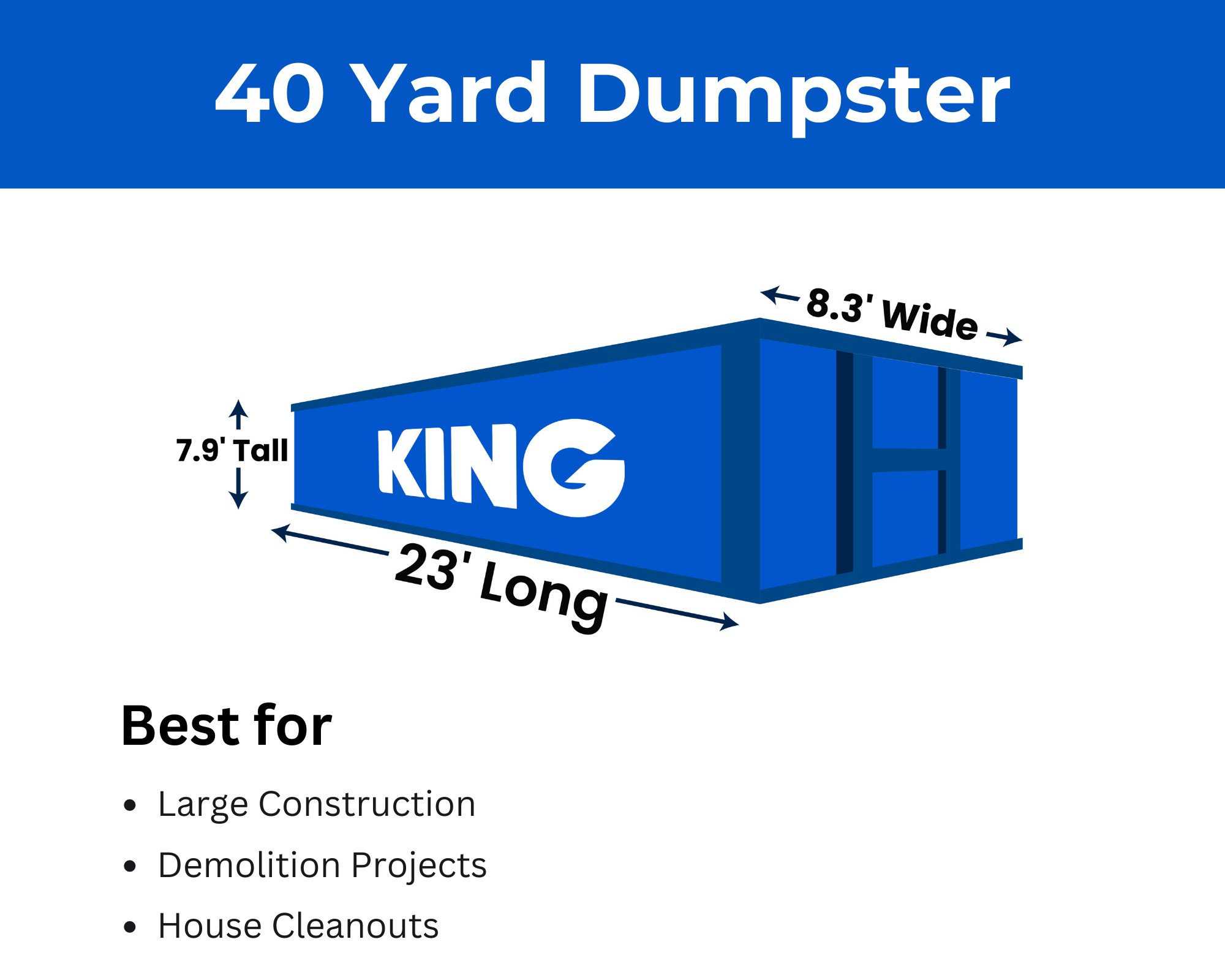 40 yard dumpster best for graphic