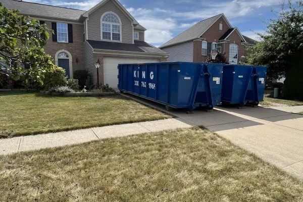 30 Yard Dumpsters in driveway in Wadsworth