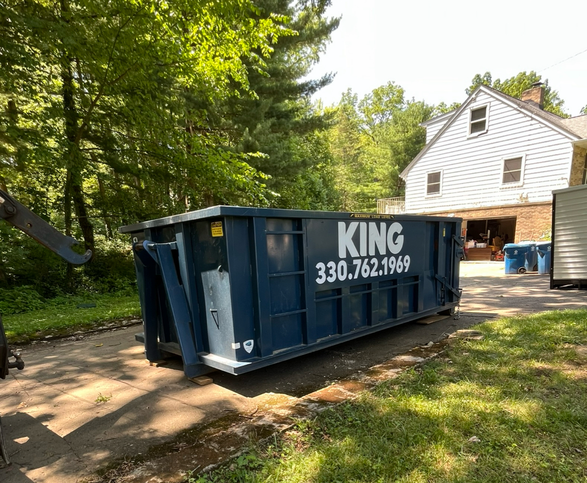 20 yard dumpster in Medina Ohio Driveawy